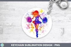 GorgeousWatercolor Splash Keychain design.