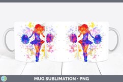 GorgeousWatercolor Splash Mug Wrap design.