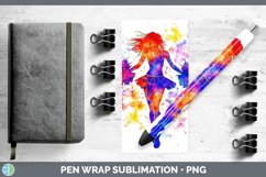 GorgeousWatercolor Splash Pen Wrap design.