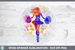 GorgeousWatercolor Splash Wind Spinner design.
