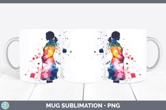 GorgeousWatercolor Splash Mug Wrap design.
