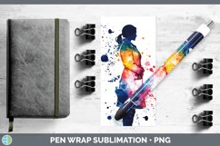 GorgeousWatercolor Splash Pen Wrap design.