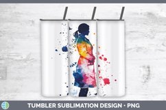 GorgeousWatercolor Splash Tumbler design.