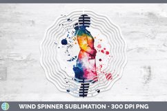 GorgeousWatercolor Splash Wind Spinner design.