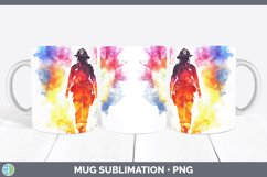 GorgeousWatercolor Splash Mug Wrap design.