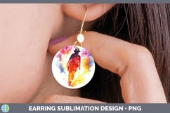 GorgeousWatercolor Splash Round Earrings design.