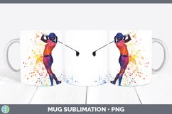 GorgeousWatercolor Splash Mug Wrap design.