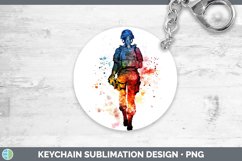 GorgeousWatercolor Splash Keychain design.