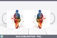 GorgeousWatercolor Splash Mug Wrap design.