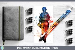 GorgeousWatercolor Splash Pen Wrap design.