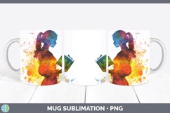 GorgeousWatercolor Splash Mug Wrap design.