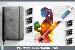 GorgeousWatercolor Splash Pen Wrap design.