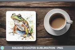 GorgeousWatercolor Splash Square Coaster design.
