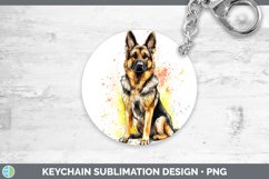 GorgeousWatercolor Splash Keychain design.