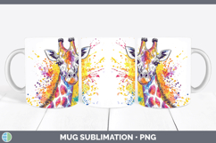 GorgeousWatercolor Splash Mug Wrap design.