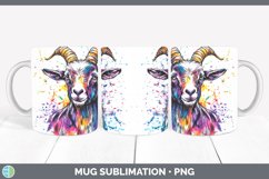 GorgeousWatercolor Splash Mug Wrap design.