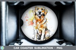 GorgeousWatercolor Splash Car Coaster design.