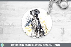 GorgeousWatercolor Splash Keychain design.