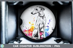 GorgeousWatercolor Splash Car Coaster design.
