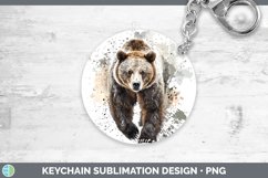 GorgeousWatercolor Splash Keychain design.