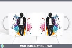 GorgeousWatercolor Splash Mug Wrap design.