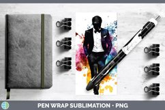 GorgeousWatercolor Splash Pen Wrap design.