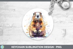 GorgeousWatercolor Splash Keychain design.