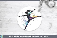 GorgeousWatercolor Splash Keychain design.