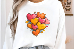 Watercolor Splash Hearts Clipart Product Image 2