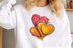 Watercolor Splash Hearts Clipart Product Image 3