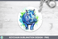 GorgeousWatercolor Splash Keychain design.