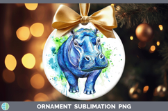 GorgeousWatercolor Splash Ornament design.