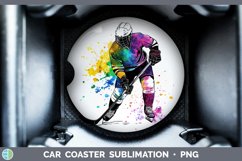 GorgeousWatercolor Splash Car Coaster design.