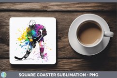 GorgeousWatercolor Splash Square Coaster design.