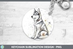 GorgeousWatercolor Splash Keychain design.