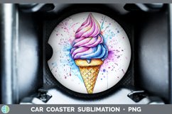 GorgeousWatercolor Splash Car Coaster design.