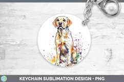GorgeousWatercolor Splash Keychain design.