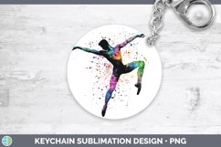 GorgeousWatercolor Splash Keychain design.