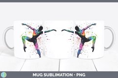 GorgeousWatercolor Splash Mug Wrap design.