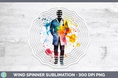 GorgeousWatercolor Splash Wind Spinner design.