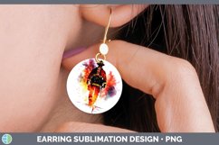 GorgeousWatercolor Splash Round Earrings design.