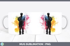 GorgeousWatercolor Splash Mug Wrap design.