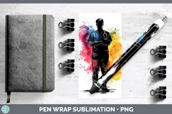 GorgeousWatercolor Splash Pen Wrap design.
