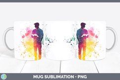 GorgeousWatercolor Splash Mug Wrap design.