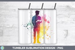 GorgeousWatercolor Splash Tumbler design.