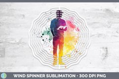 GorgeousWatercolor Splash Wind Spinner design.