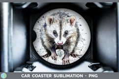 GorgeousWatercolor Splash Car Coaster design.
