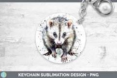 GorgeousWatercolor Splash Keychain design.
