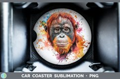 GorgeousWatercolor Splash Car Coaster design.