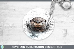 GorgeousWatercolor Splash Keychain design.